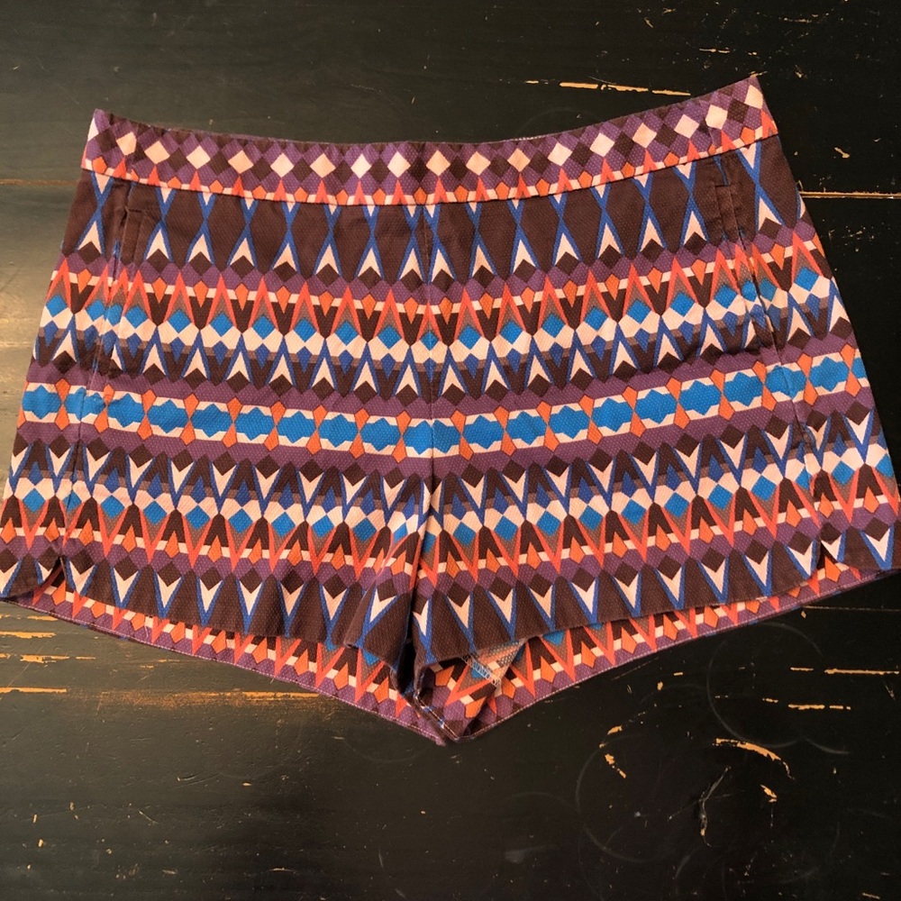 J. Crew geometric patterned shorts